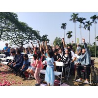 时间：108/11/15活动名称：台湾国际咖啡节暨华南谢天祭地点：华南共生田 (云林县古坑乡，华南国小对面)课程名称：进修部一年级_农村发展与地方创生课程内容：分组设计食农教育闯关活动，带领华南国小孩童。活动目的：云林古坑华南社区，每年都会举办谢天的祭典，欲用感恩的心情，宣示珍惜土地、爱护山林的决心。今年结合虎科大农科系学生，设计食农教育闯关活动，带领华南国小孩童，透过游戏认识云林地方特色，与分享友善耕种、循环农业的观念，传递守护土地的重要性。※存取照片，可于网页(无需点开照片)，于指定照片按右键点选「另存连结为」